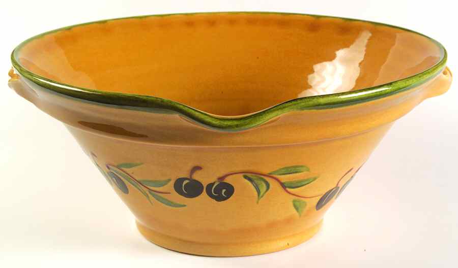 Nicoise Olive 11" Large Salad Serving Bowl by Coursange-1