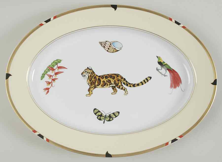 Exotica 15" Oval Serving Platter by Lynn Chase-1