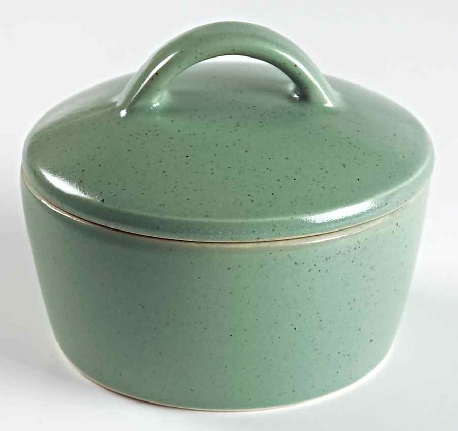 Cargo Jade Sugar Bowl & Lid by Calvin Klein-1