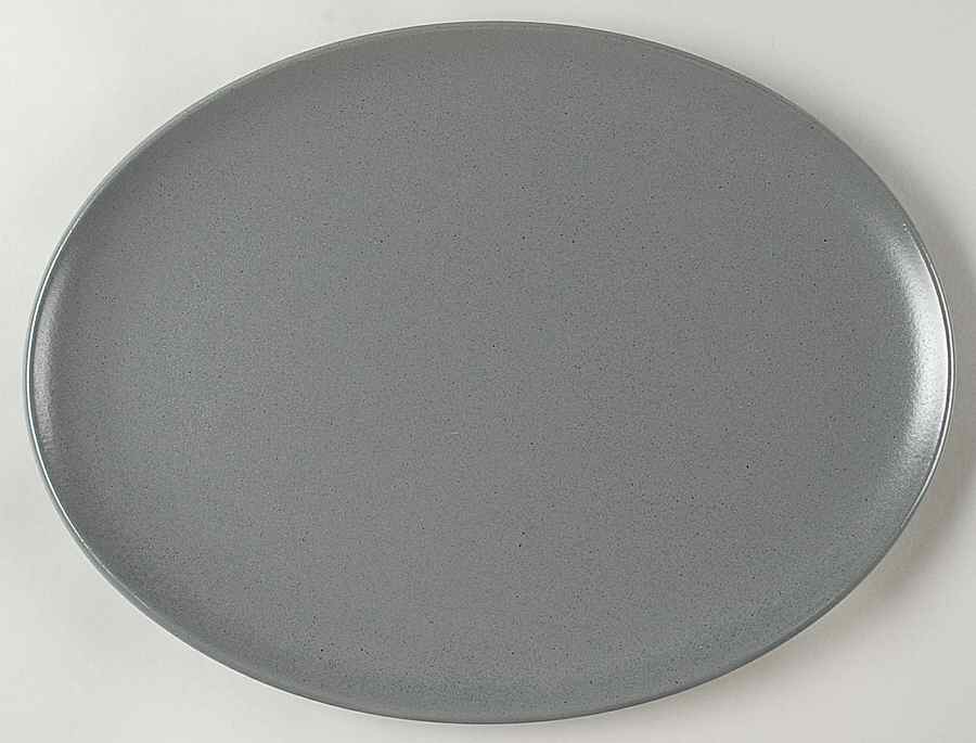 Cargo Concrete 15" Oval Serving Platter by Calvin Klein-1