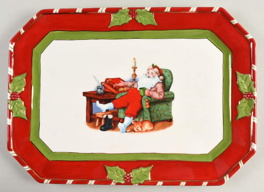Letters To Santa Rectangular Serving Platter by Christopher Radko-1