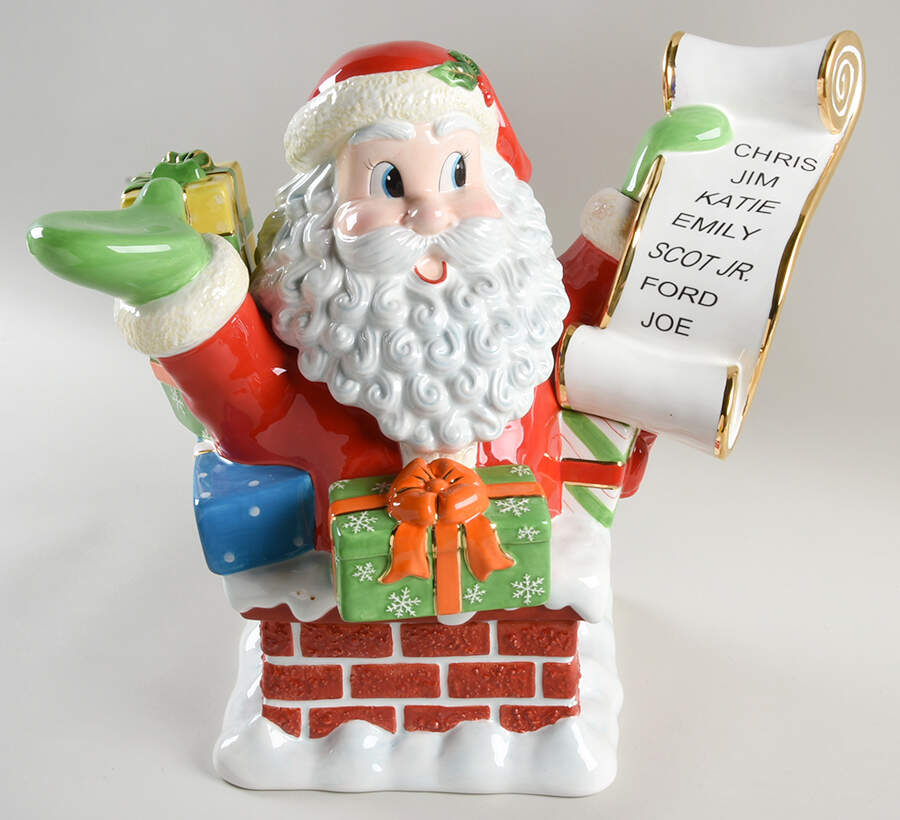 Letters To Santa Figural Cookie Jar & Lid by Christopher Radko-1