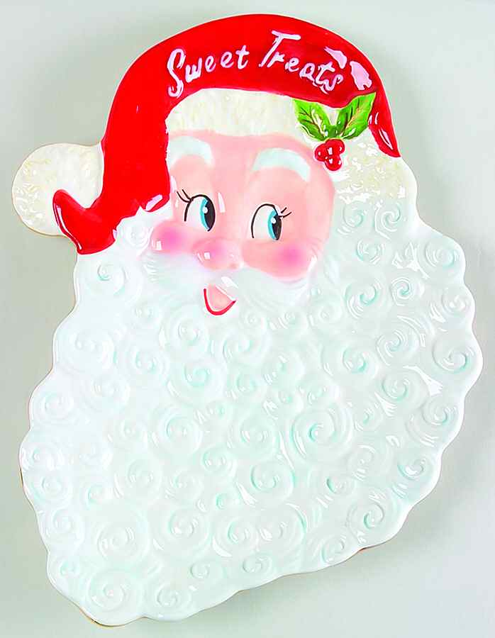 Letters To Santa Embossed Santa Plate by Christopher Radko-1