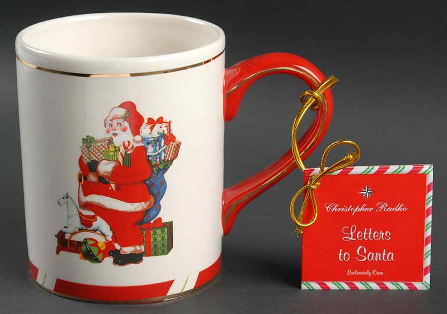 Letters To Santa Large Mug by Christopher Radko-1