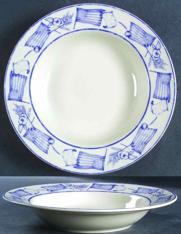 American Heritage Rim Soup Bowl by China (Made in China)-1