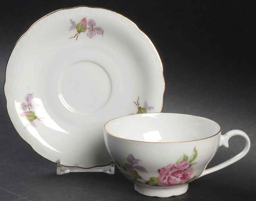 CZE189 Flat Cup & Saucer Set by Czechia-Czechoslovakia-1