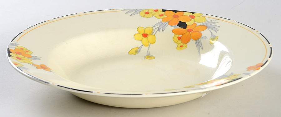 Sunburst Large Rim Soup Bowl by Crown Ducal-1