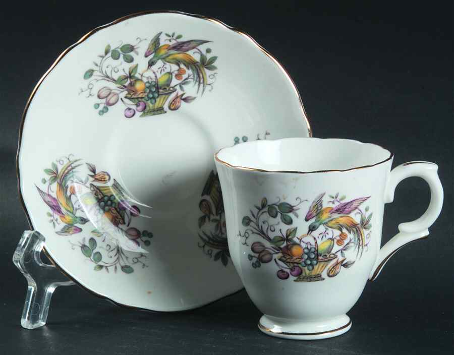 B941 Footed Demitasse Cup & Saucer Set by Crown Staffordshire-1