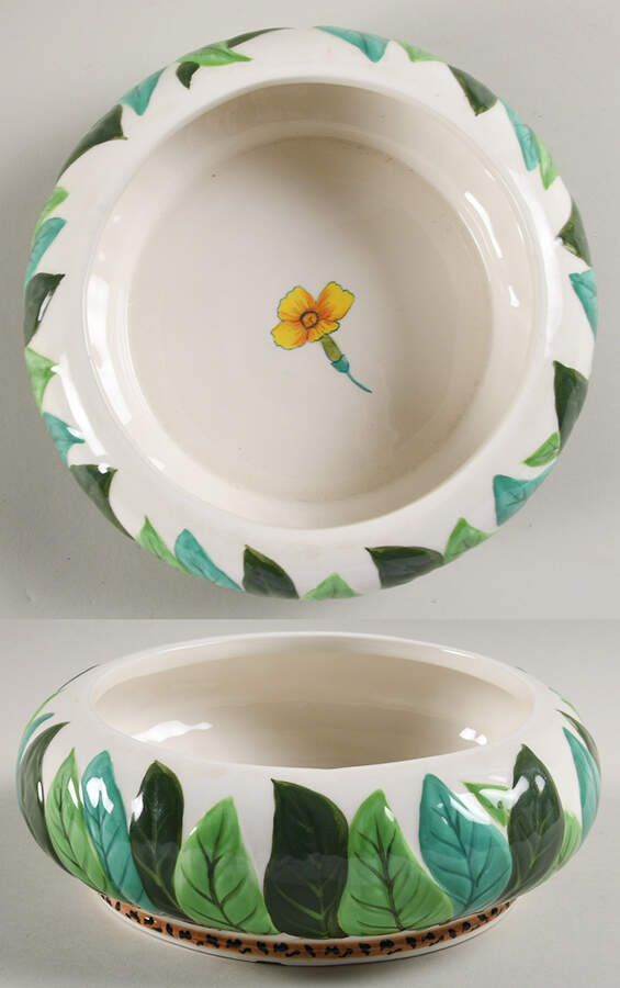 Jungle Jubilee Medium Bowl No Lid by Lynn Chase-1