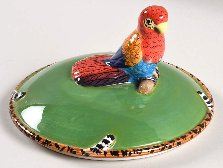 Jungle Jubilee Lid for Medium Bowl by Lynn Chase-1