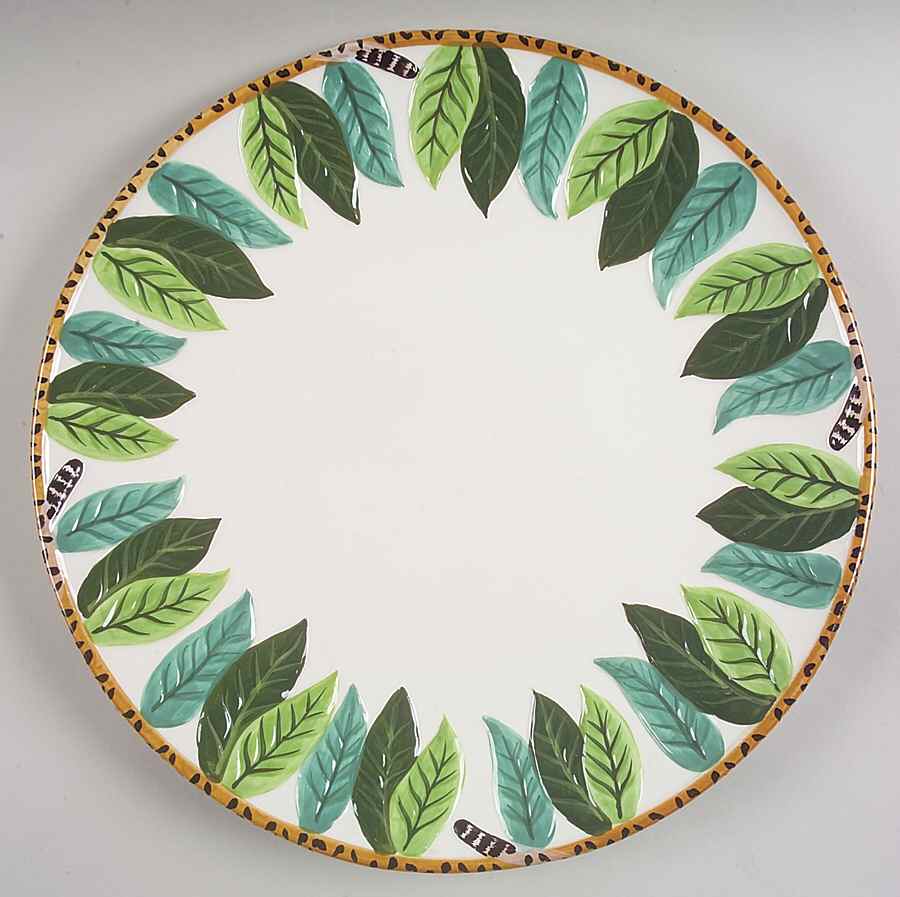 Jungle Jubilee 13" Chop Plate (Round Platter) by Lynn Chase-1