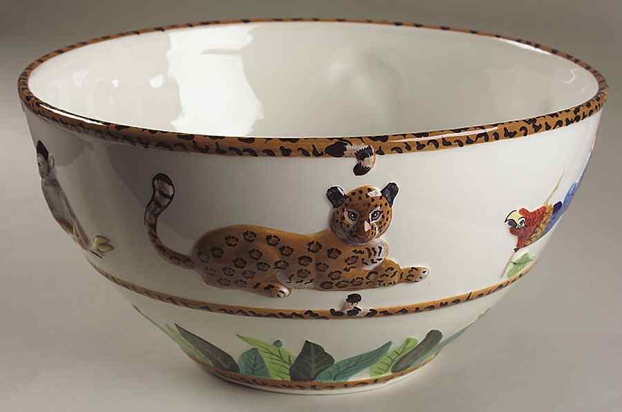 Jungle Jubilee 11" Round Serving Bowl by Lynn Chase-1