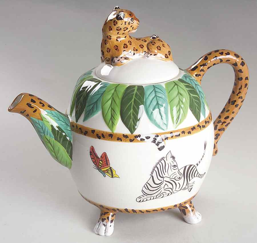 Jungle Jubilee Teapot & Lid by Lynn Chase-1