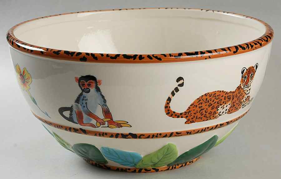 Jungle Jubilee 11" Round Serving Bowl by Lynn Chase-1