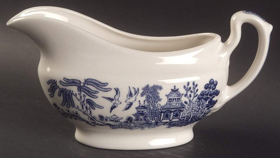 Willow Blue (Columbia) Gravy Boat by Churchill-1