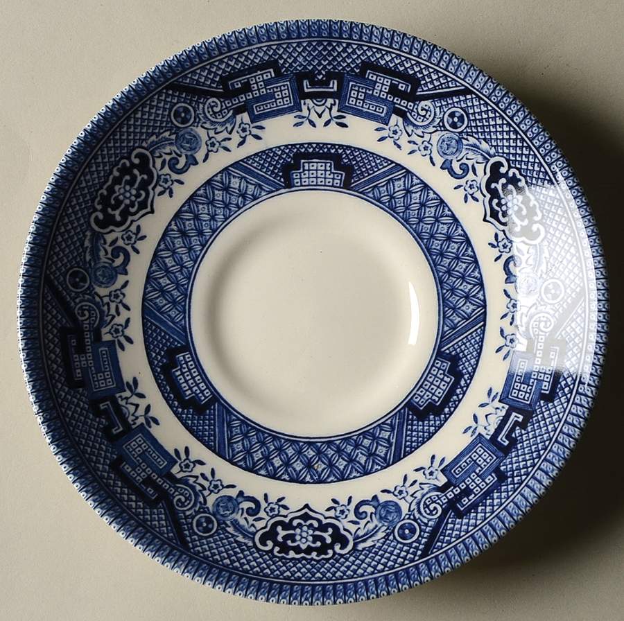 Willow Blue (Columbia) Saucer for Flat Cup by Churchill-1
