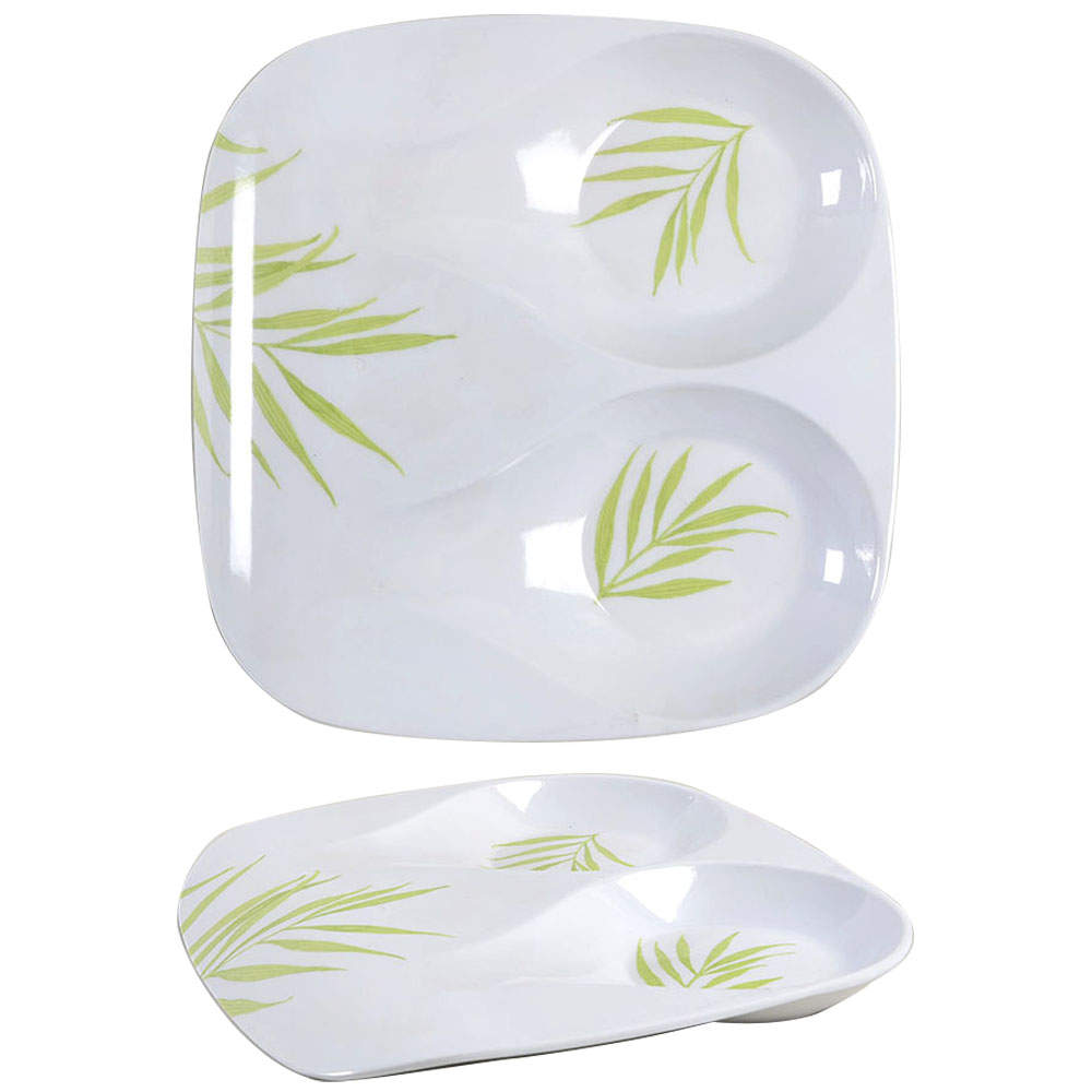 Bamboo Leaf (Corelle) Melamine Double Spoon Rest/Holder by Corning Corelle-1