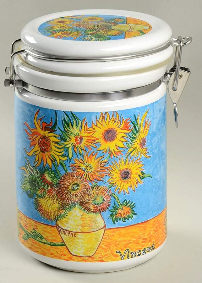 Master Impressionists Large Canister with Hinged Lid by Chaleur-1