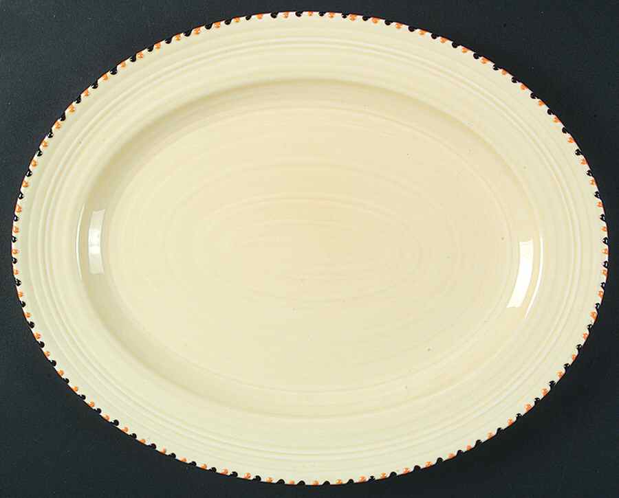 CRD194 14" Oval Serving Platter by Crown Ducal-1