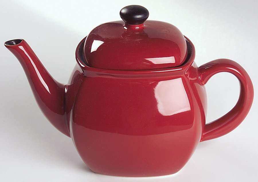 Chili Red (Round) Teapot & Lid by Corning Corelle-1