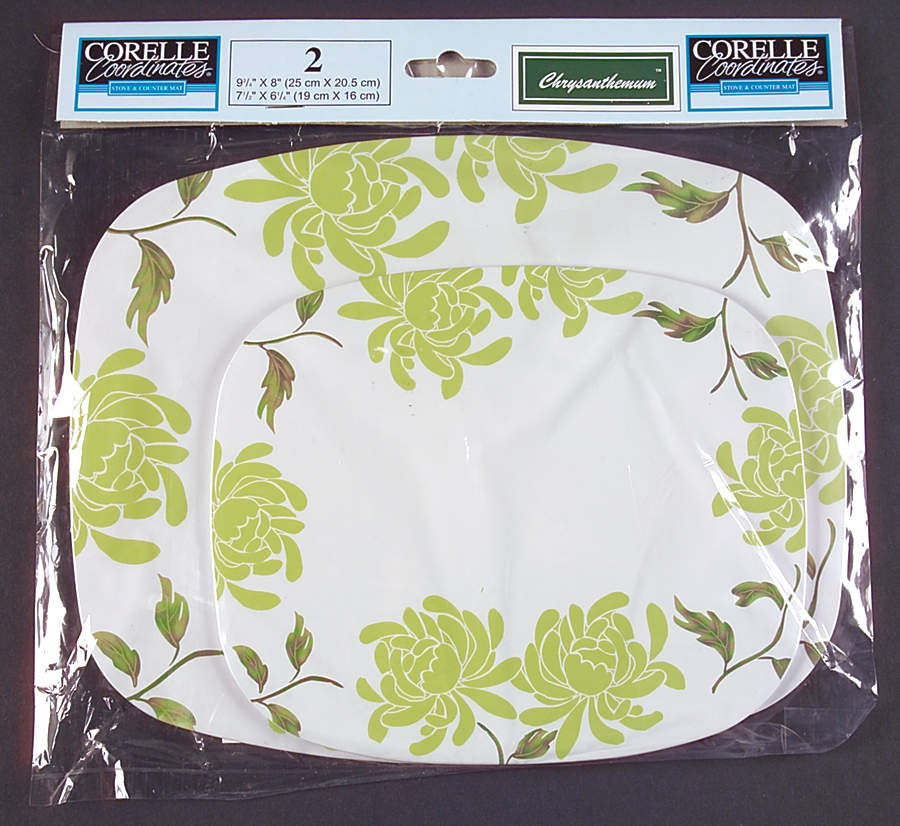 Chrysanthemum (Corelle) 2-Piece Stove and Counter Mat by Corning Corelle-1