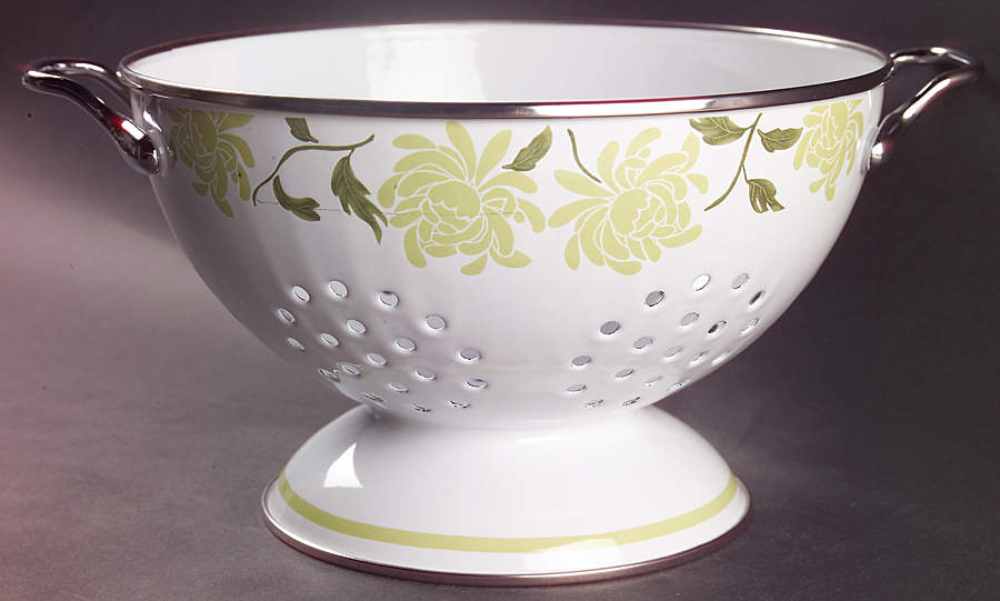Chrysanthemum (Corelle) 3 Quart Metal Colander by Corning Corelle-1