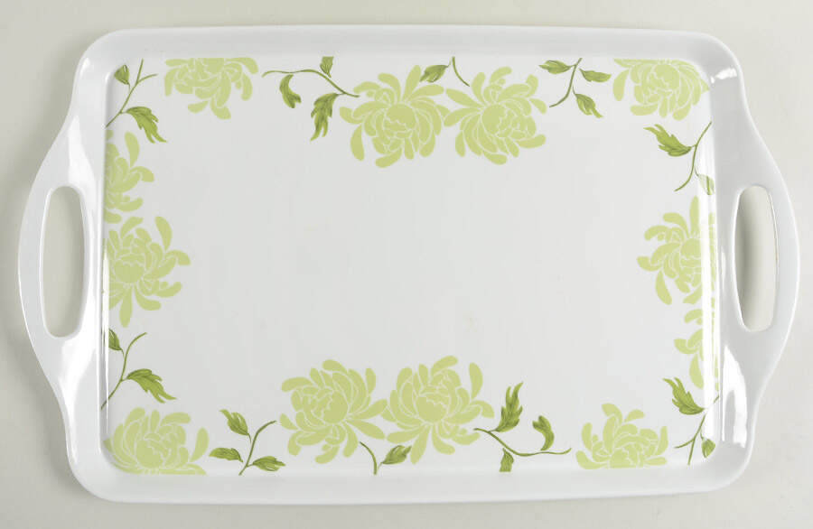 Chrysanthemum (Corelle) Handled Melamine Tray by Corning Corelle-1