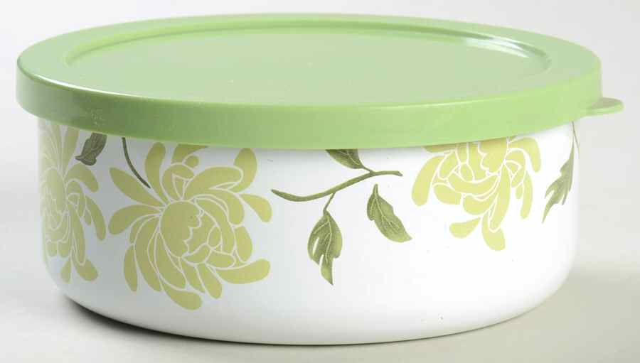 Chrysanthemum (Corelle) 5" Metal Bowl W/Plastic Lid by Corning Corelle-1