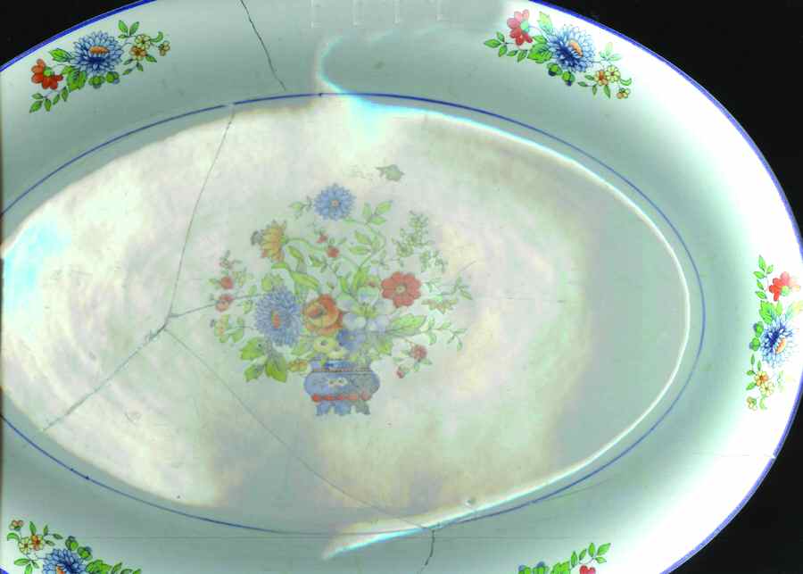 CRP168 14" Oval Serving Platter by Crown Potteries-1