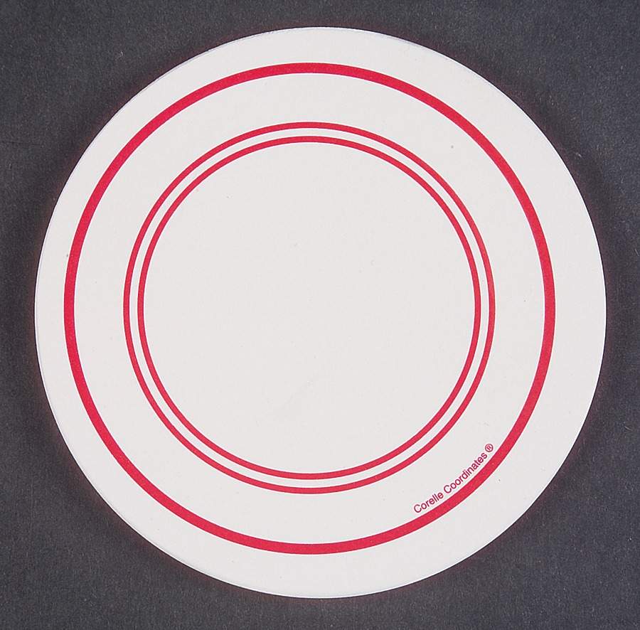 Classic Cafe Red Stone/Thirsty Coaster by Corning Corelle-1
