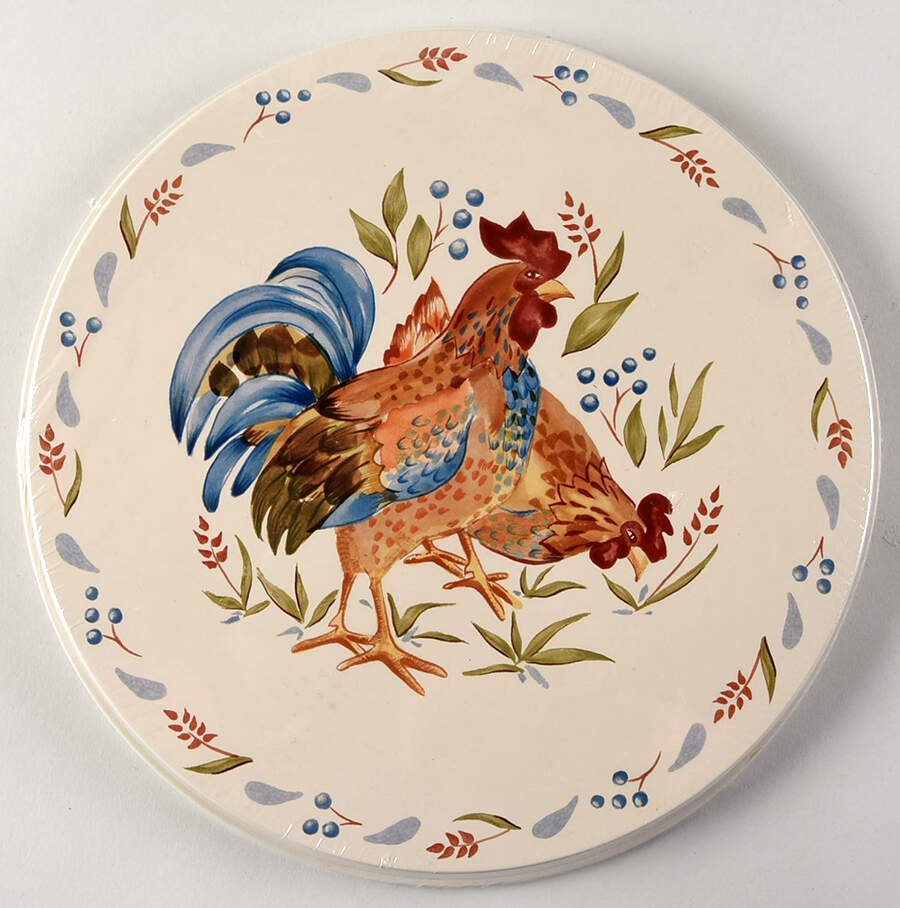 Country Morning 10" Individual Steel Stove Cover by Corning Corelle-1