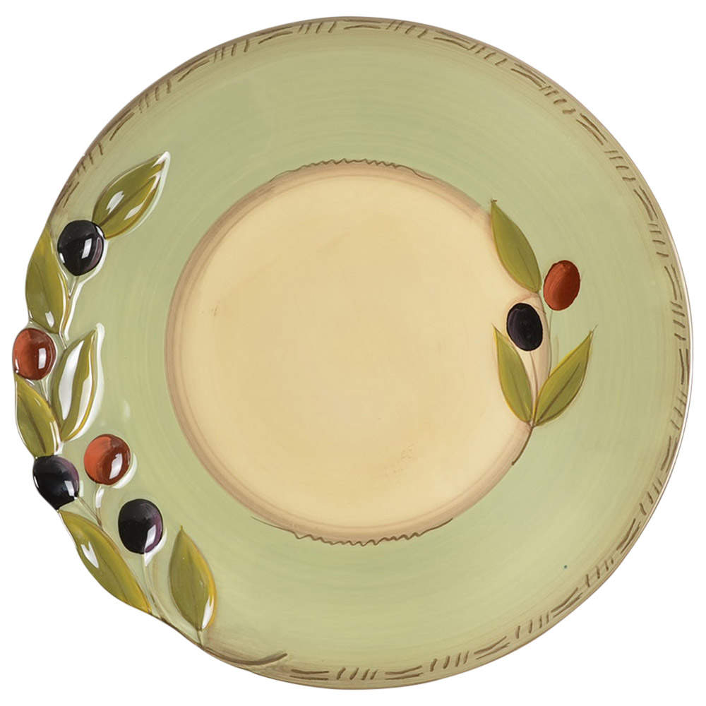 Oliva Italiana Dinner Plate by Clay Art-1