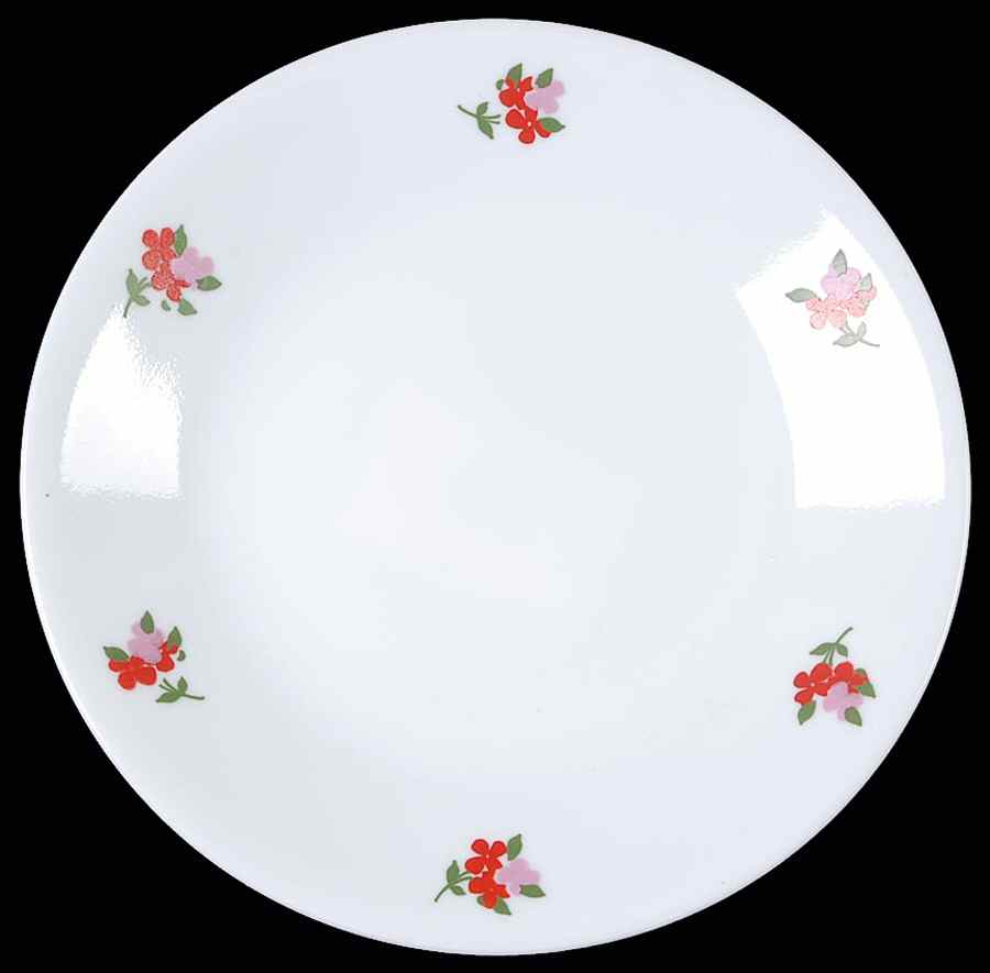 Red Floral (Corelle) Bread & Butter Plate by Corning Corelle-1