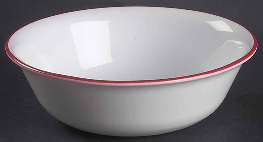Red Floral (Corelle) Soup/Cereal Bowl by Corning Corelle-1