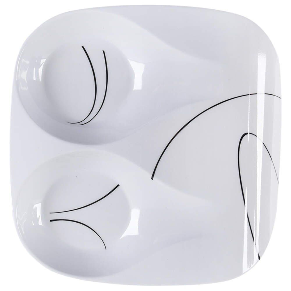 Simple Lines (Corelle) Melamine Double Spoon Rest/Holder by Corning Corelle-1