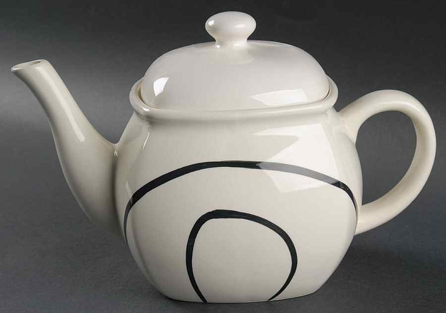 Simple Lines (Corelle) Teapot & Lid by Corning Corelle-1