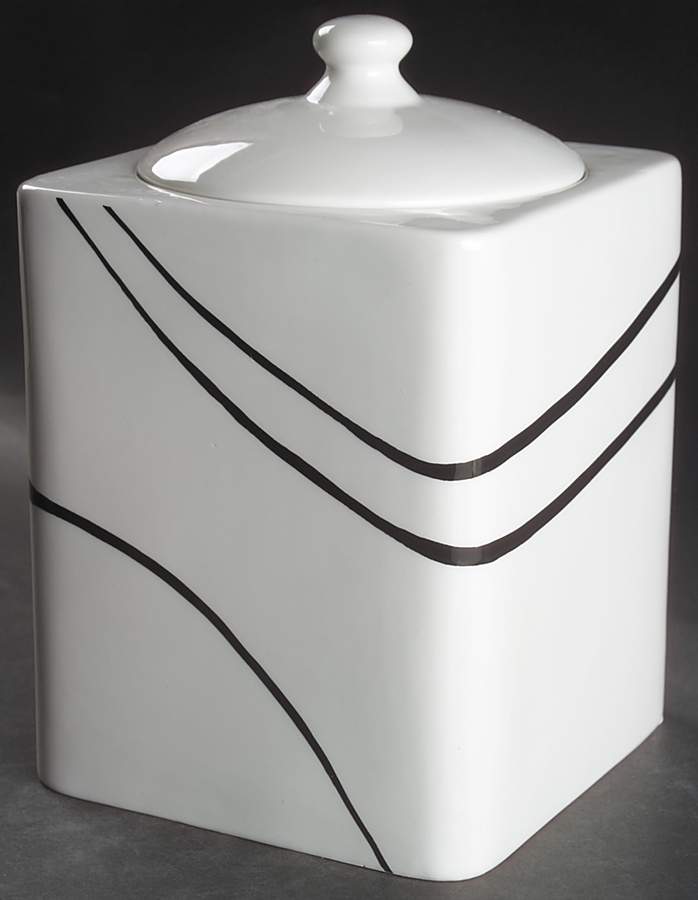 Simple Lines (Corelle) Cookie Jar & Lid by Corning Corelle-1