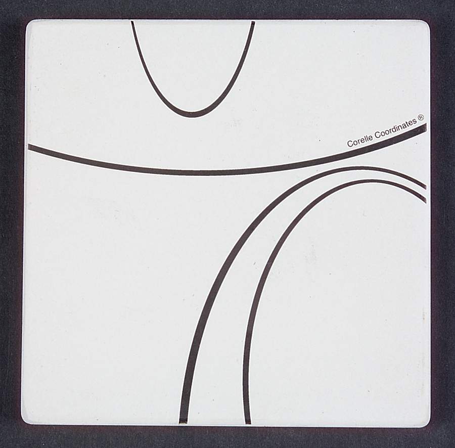 Simple Lines (Corelle) Stone/Thirsty Coaster by Corning Corelle-1