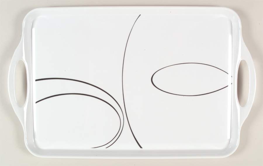 Simple Lines (Corelle) Handled Melamine Tray by Corning Corelle-1