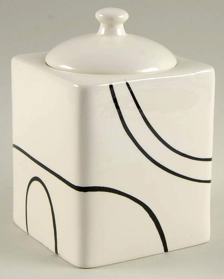 Simple Lines (Corelle) Small Canister & Lid by Corning Corelle-1