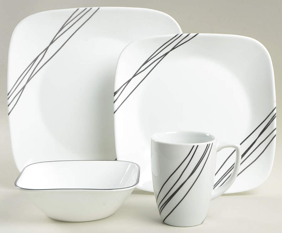 Sketch (Corelle) 4 Piece Place Setting by Corning Corelle-1