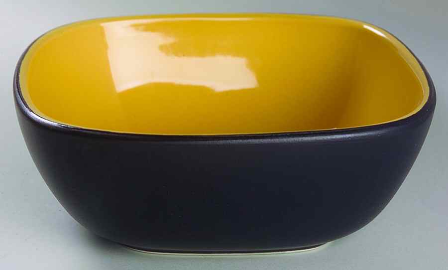 Turmeric Yellow (Square) Soup/Cereal Bowl by Corning Corelle-1