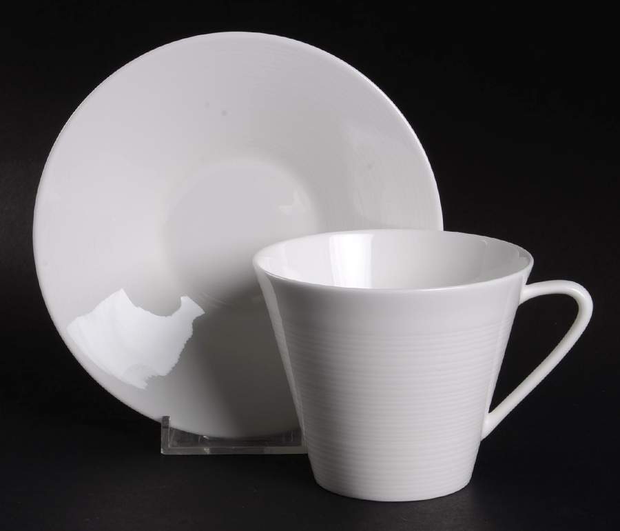 Claire Flat Cup & Saucer Set by Crate & Barrel-1