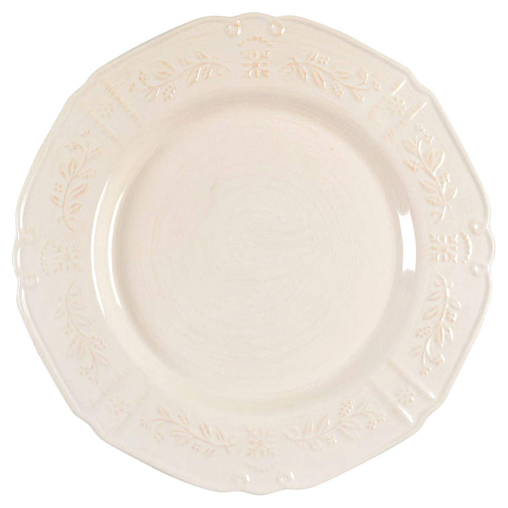 Traditions Embossed White (Corelle) Dinner Plate by Corning Corelle-1