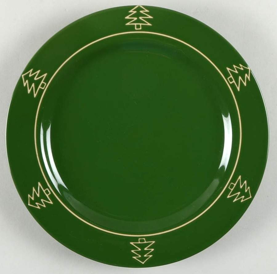 Trees Green Dinner Plate by BIA Cordon Bleu-1