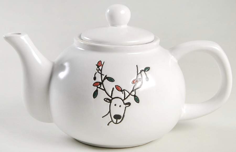 Happy Holidays (Rudy) Teapot & Lid by BIA Cordon Bleu-1