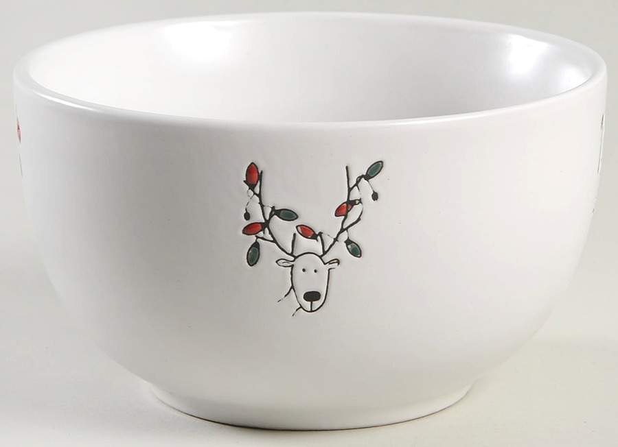 Happy Holidays (Rudy) Soup/Cereal Bowl by BIA Cordon Bleu-1