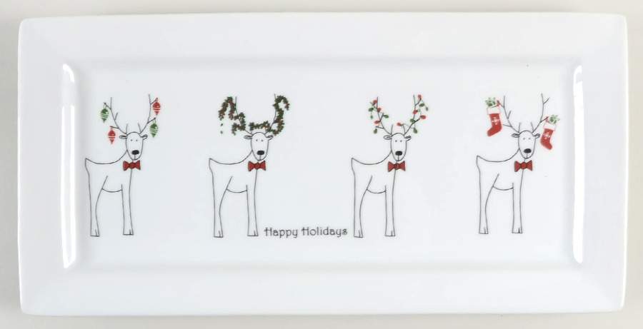 Happy Holidays (Rudy) 14" Rectangular Serving Platter by BIA Cordon Bleu-1