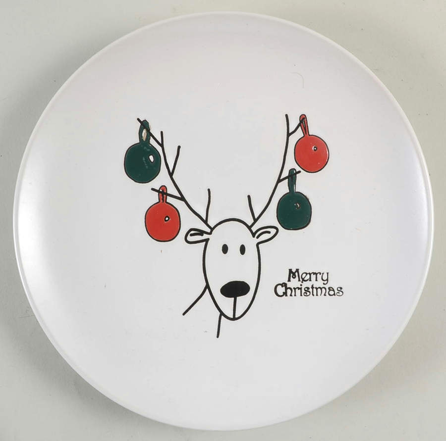 Happy Holidays (Rudy) Salad Plate by BIA Cordon Bleu-1