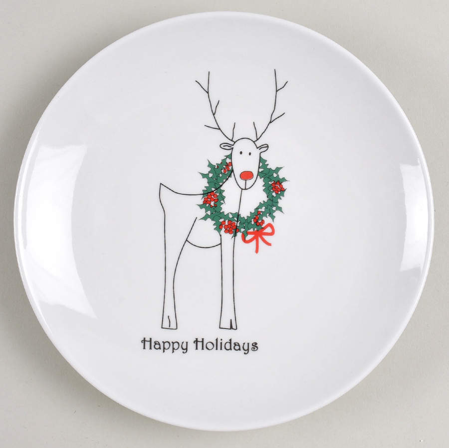 Happy Holidays (Rudy) Appetizer Plate by BIA Cordon Bleu-1